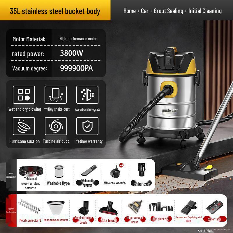 Aspirateur Domestique Puissant Sec et Humide pour Voiture et Usage Industriel