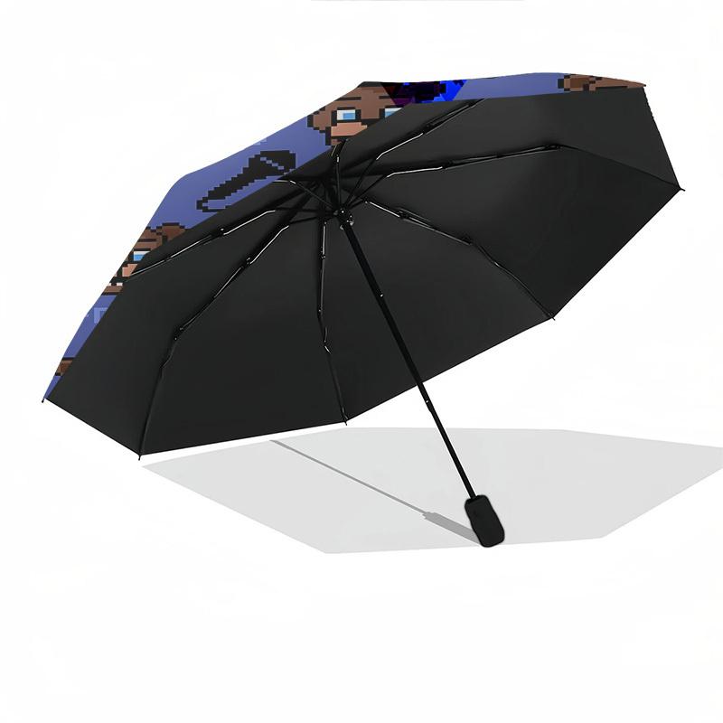 FNAF, FreddyThemed Automatic Opening and Closing Umbrella 8 Ribs, Suitable for Leisure and Going Out, Outdoor Accessory, Gothic Style, Fas