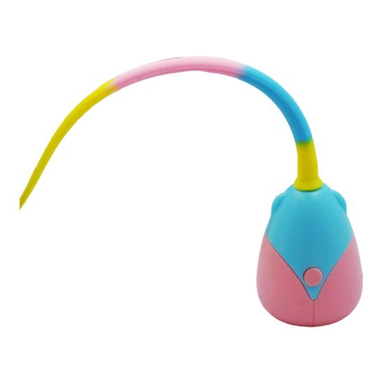 Automatic Silicone Tail Teaser Toy Electronic Interactive Cat Wand Toy Rechargeable Kitten Exercise Toy for Indoor Cats