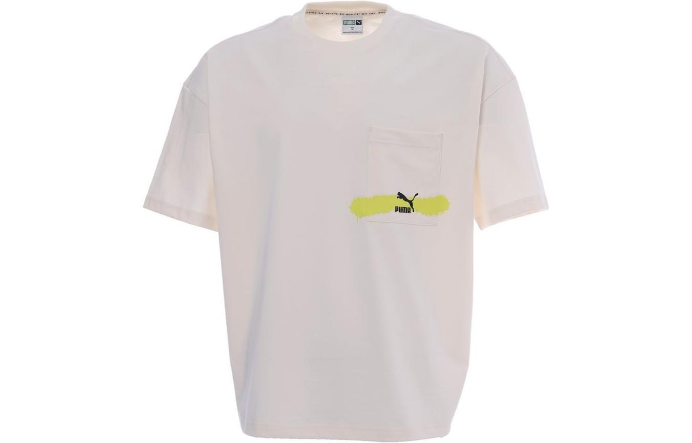 PUMA Graphic Boxy Graphic Boxy Tee T Shirt Men s White 536087-65 2XL