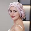 Silk Nightcap for Women's Hair Care - Adjustable, No-Mark Mulberry Silk Shower & Home Cap