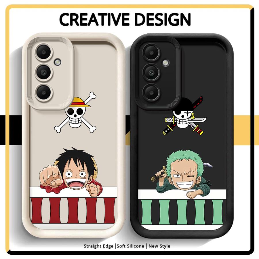 Ones P-Pieces Luffy Zoro Phone Cover Case for Samsung Galaxy A26 A32 A23 A71 A72 A15 A16 A56 A35 A36 A51 A73 A34 A12 A13 A53 A54