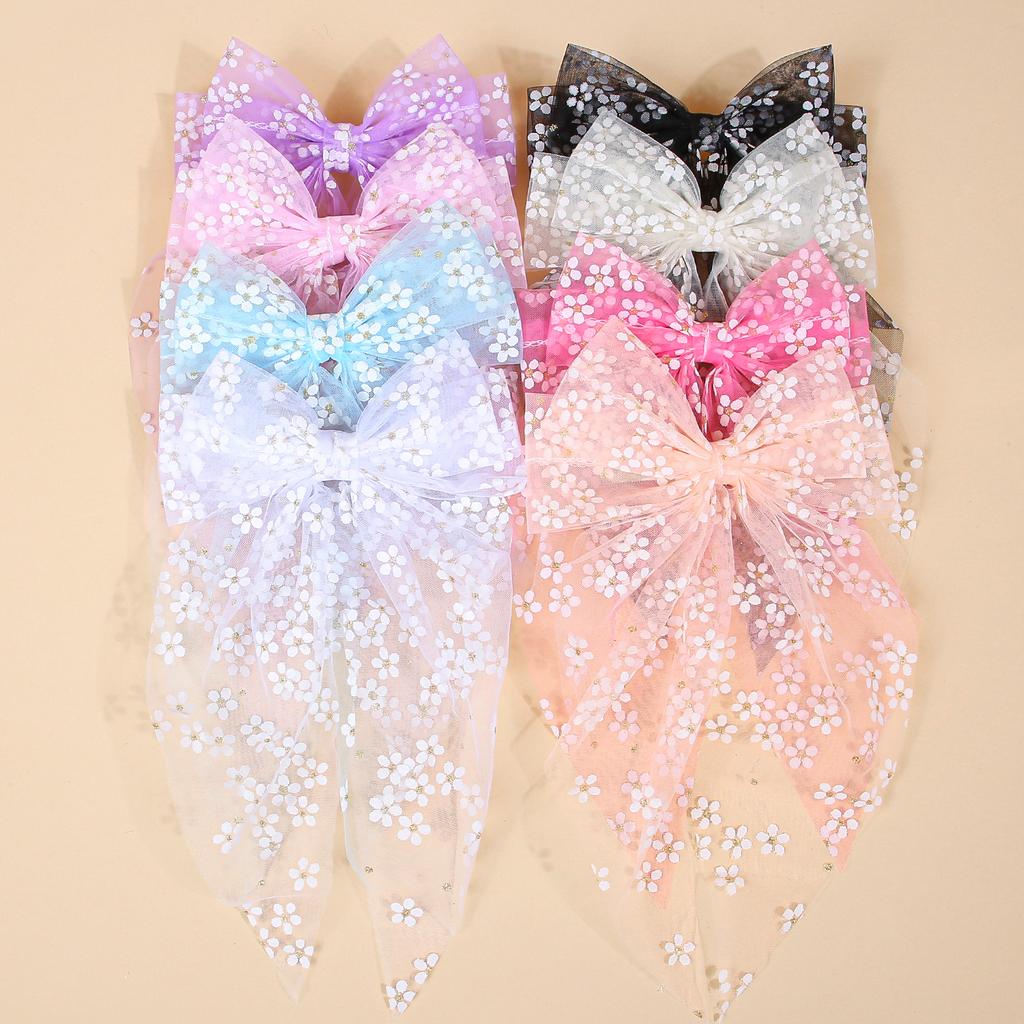 4/8pcs Elegant Solid Large Bow Ribbon Hair Clip For Women Girl Sweet Flower Hair Bows Hairpin Barrettes Fashion Hair Accessories