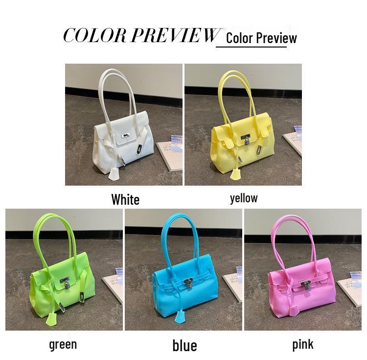Borsa a Tote Jelly di Lusso da Donna 2026 - Borsa Kelly Colore Caramella Estiva