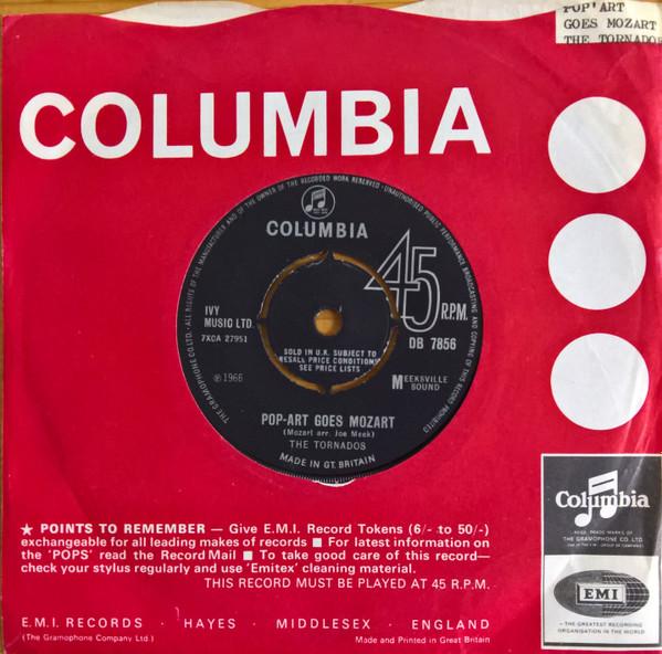 

7inch Record TORNADOS - Pop-Art Goes Mozart DB7856 Columbia 1966 UK Rock Used