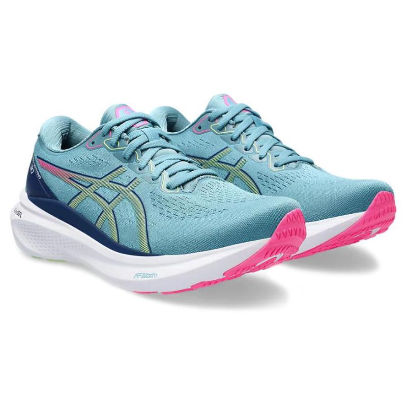 ASICS Gel Kayano 30 Gris Blue Lime Green Pink Women's Sneakers 1012B357-402