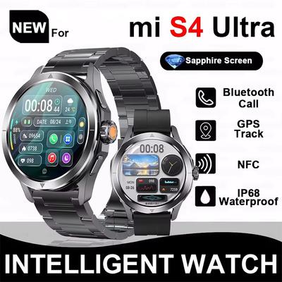 2025 Nové S4 Ultra Venkovní Sportovní Chytré Hodinky pro Pánské 1,53 palce AMOLED NFC GPS Kompas Tepová frekvence Voděodolné Bluetooth Volání Chytré Hodinky