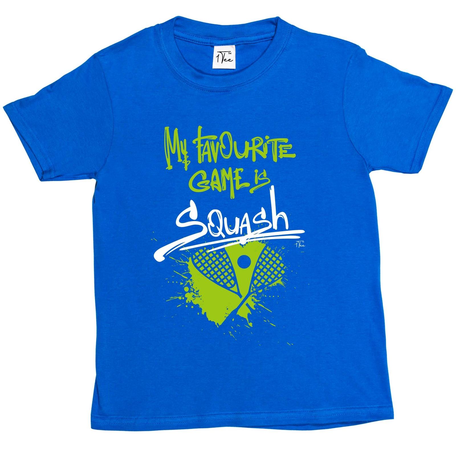 1Tee Kids Boys My Favourite Game Is Squash T-Shirt S
