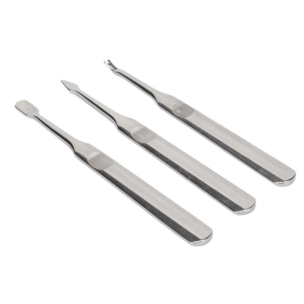 3pcs Nail Cuticle Trimmer Stainless Steel Professional Cuticle Nail Remover Pusher for Manicure