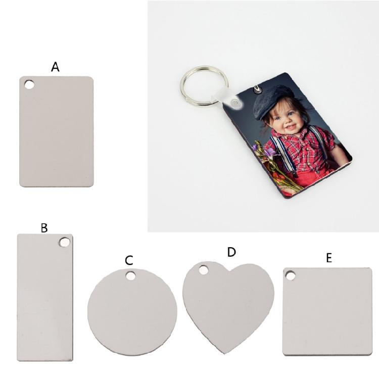 12x Wooden Keychains Sublimation Blanks Keychain Ornament for Jewelry Making