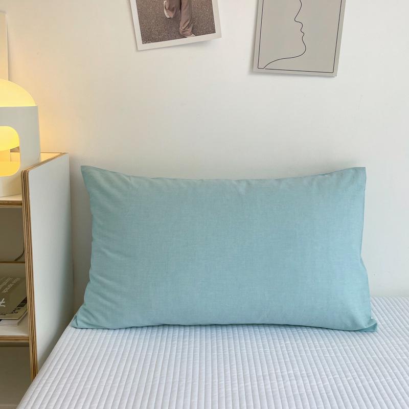 Pure Cotton Pillow Set: Includes Single 48x74cm Pillowcase, Pair of Pillow Inserts, Liner, and Cover.