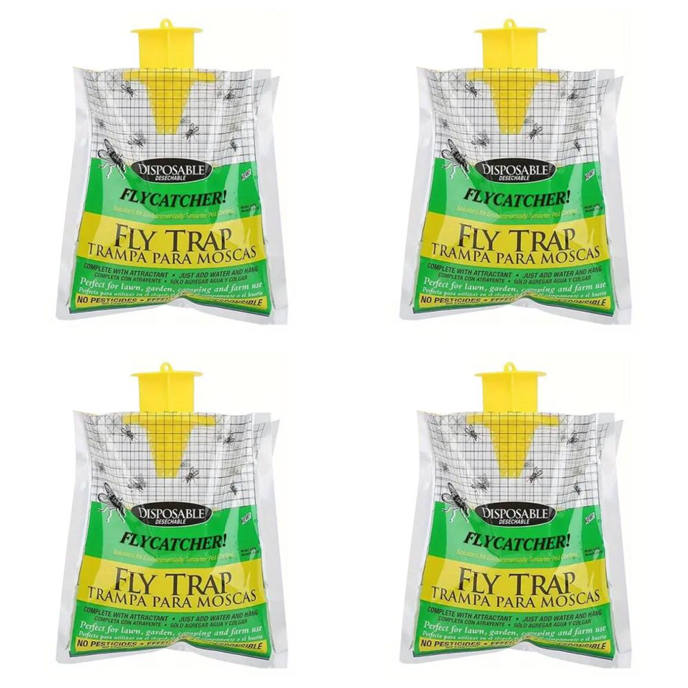 1-5PCS Fly Traps Pack Water-Soluble Hanging Catcher Bag Non-Toxic Mosquito Trap Catcher Outdoor Fly Wasp Insect Bug Killer Flies