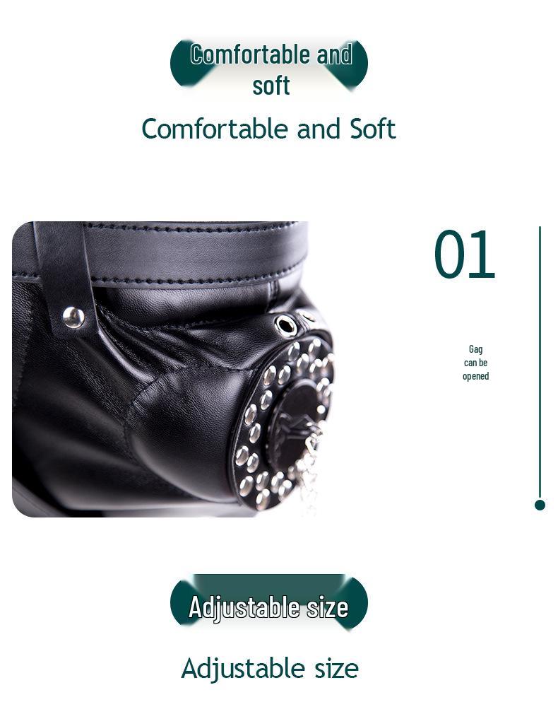 Erotic Flirting Restraint Mask and Couple's Oral Sex Props