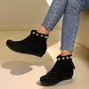 Autumn and Winter Versatile Rivet Flat Bottom Short Tube Tassel Women's Boots Suede Flat Bottom Women's Boots Plus Size 35-42