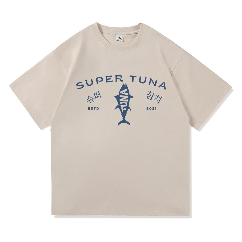 Jin Super Tuna Fish T Shirt Kawaii Retro Fashion Women Clothing Harajuku High Quality Tops Cotton Clothes Days Gifts Tshirts