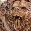 Viking Series Raging Bear Wall Panel Statue Home Crafts Decorative Ornament Pendant