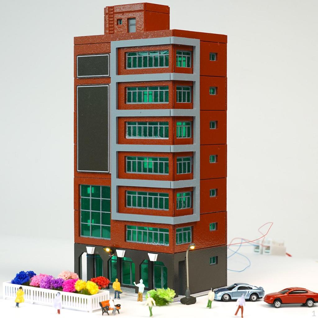 City Building Model Diorama 1/150 N Scale Scenery Layout Ornament for DIY Sand Table