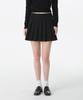 Musinsa Standard Woman Women'S Pinstripe Low Rise Pleated Mini Skirt [Black]