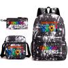 Rainbow Friends Surrounding Backpack Elementary School Student Starry Sky School Bag Three-piece Set
