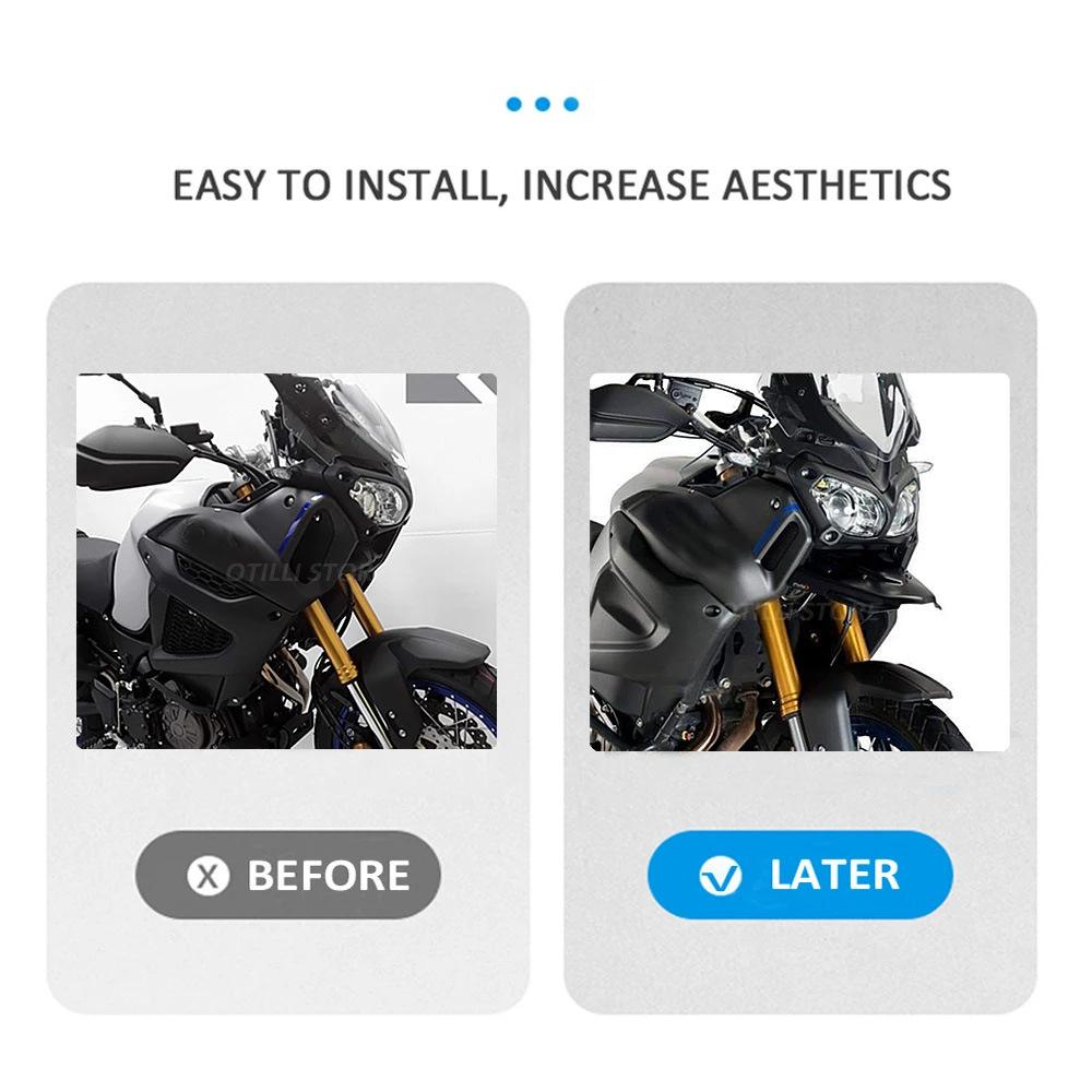Motorcycle Front Fender Cover Extension ABS Mudguard Extender Beak Splash Guard For Yamaha XT1200Z XT 1200 Z Super Tenere 1200