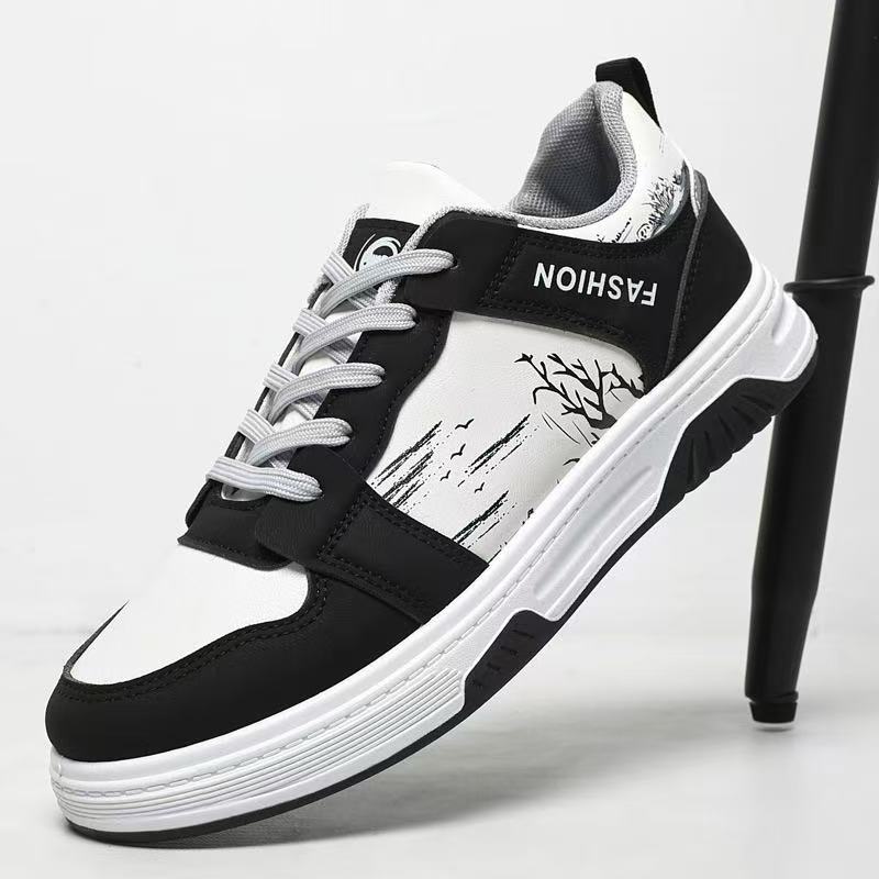 

Trendy versatile thick baseplate shoes new spring new men s shoes breathable little white shoes men s sports and leisure trendy shoes 44