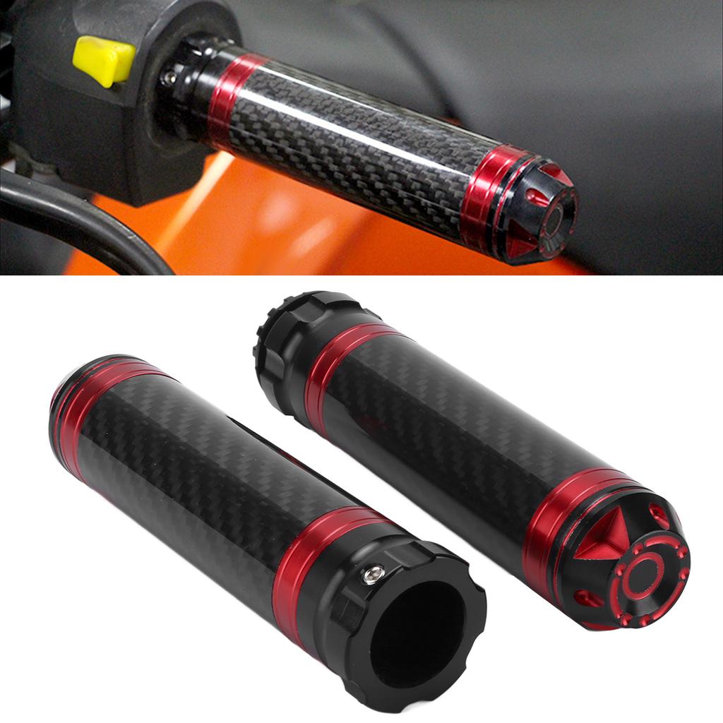 2PCS Motorcycle Handle Bar Grip Cover Carbon Corrosion Resistant Waterproof for 7Celsius8in Handlebar