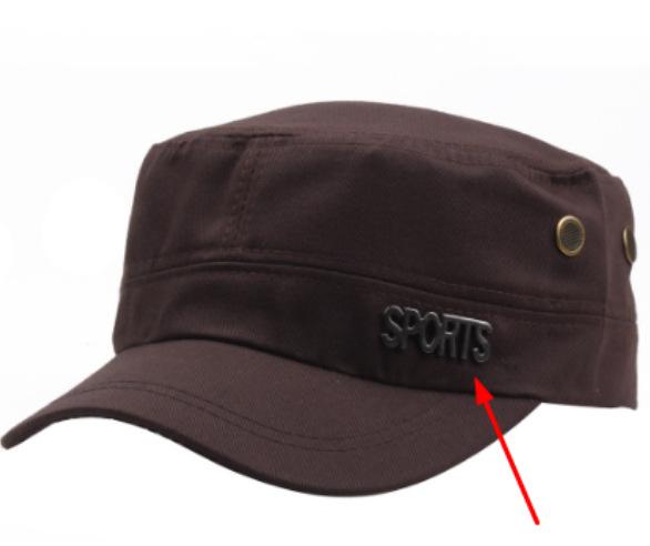 Simple Flat Hat, Men's Military Hat, Spring and Summer Solid Color Hat, Travel and Leisure Sun Hat, Outdoor Mountaineering Hat