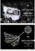 Compatible Shaanxi Delong L5000 Front Headlight: Dual-Lens Bright LED with Daytime Running Lights