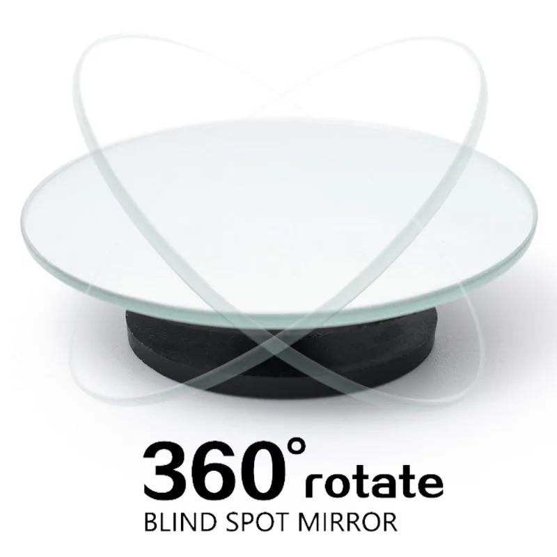 2pcs Car Blind Spot Mirror Frameless Auxiliary Rearview Mirror Auto Motorcycle Universal Wide Angle Adjustable Small Mirrors