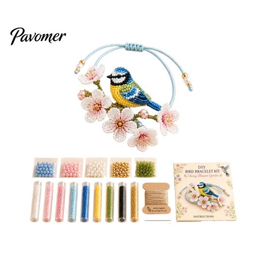 Bead Embroidery Craft Set DIY Beaded Bracelet Making Kit, Beginner-Friendly Animal Unique Jewelry Crafting Beadwork for Adults, Lovers Creative