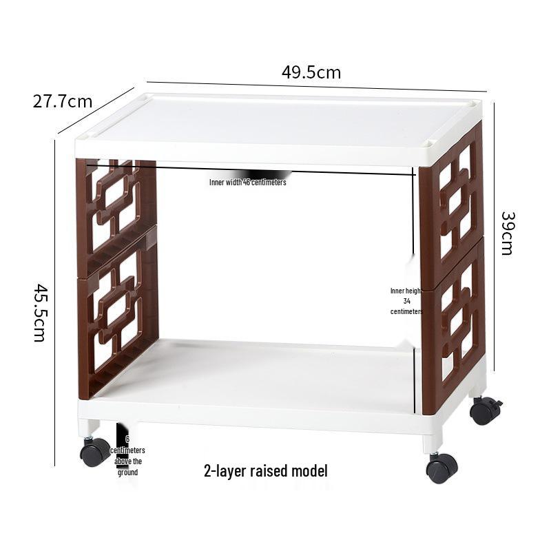 Multi-Layer Movable Storage Rack for Kitchen and Shoes