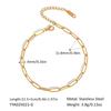 Gold-Plated Stainless Steel Fashion Anklet - Non-Fading Titanium Foot Jewelry