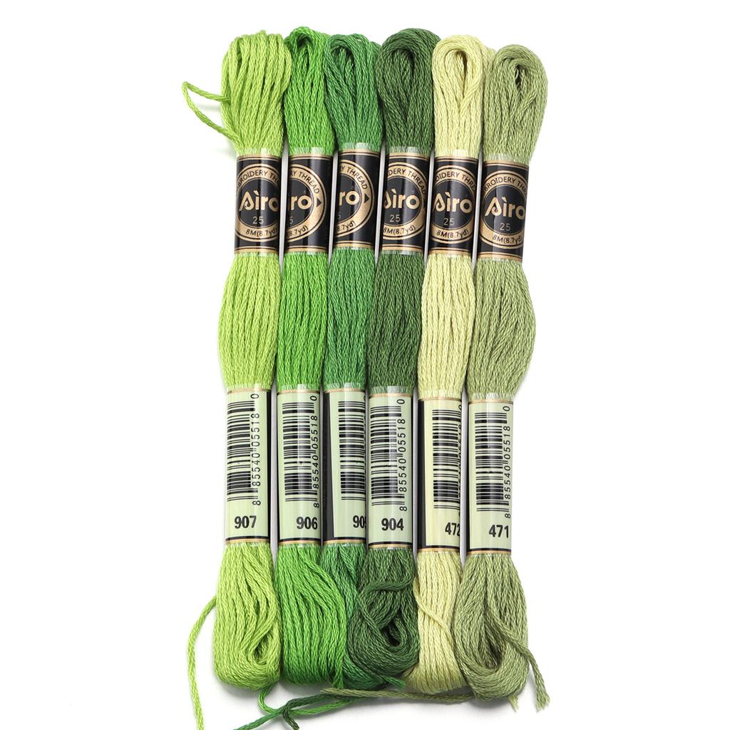 6pcs/lot Colorful Cross Stitch Threads Polyester Embroidery Threads DIY Hand Sewing Knitting Embroidery Supplies Accessories