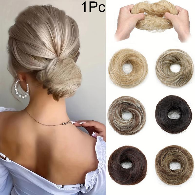 1PC Natural Durable Wig Soft Hair Realistic Straight Lazy-Friendly Hair Seamless Tie Voluminous
