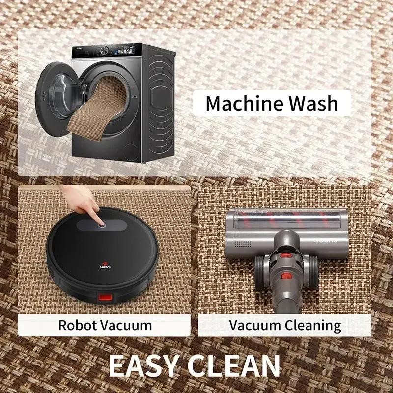 150/120/70cm Oil-proof Kitchen Rug Faux Sisal Running Rug Woven Kitchen Mat Skid Resistant Carpet Home Absorb Water Oil Rugs