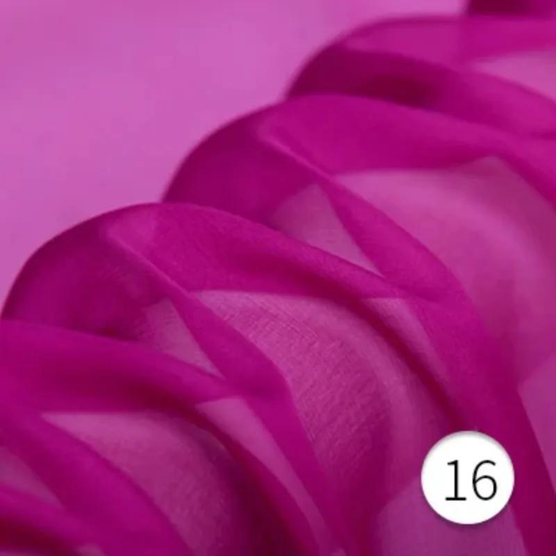 100% hedvábný šifon z moruše na metr pro Hanfu, svatební šaty, pyžama, sukně, šití DIY, tenká látka, prodyšná