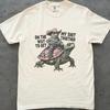 Funny Frog Shirt, Cowboy Frog Riding Turtle Tee, Unisex Comfort Colors Shirt, Whimsical Animal Graphic Tee, Humor Nature Shirt
