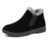 Winter Velvet Warm Men's Snow Boots Men's Genuine Leather Frosted Leather High-top Short Boots Men's Waterproof and Non-slip Casual Cotton Shoes