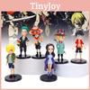 6pcs One Piece Role Pvc Toy Model Desktop Decoration Children Christmas Gift
