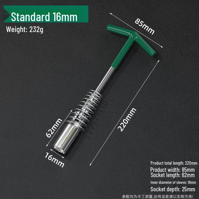 Universal Spring Spark Plug Wrench T-Handle for Car Maintenance