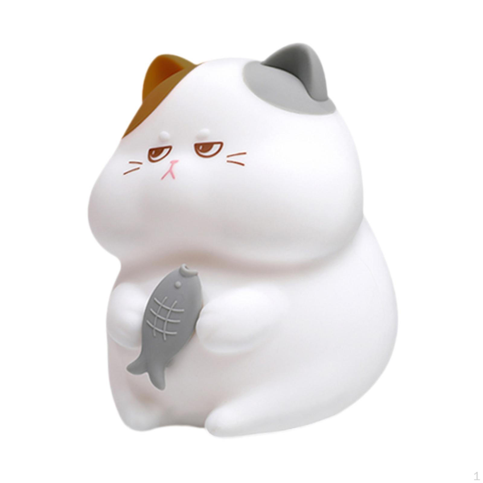 

Силиконовый ночник для кошек, прикроватный, сенсорный, многофункциональный, USB-зарядный столик серый