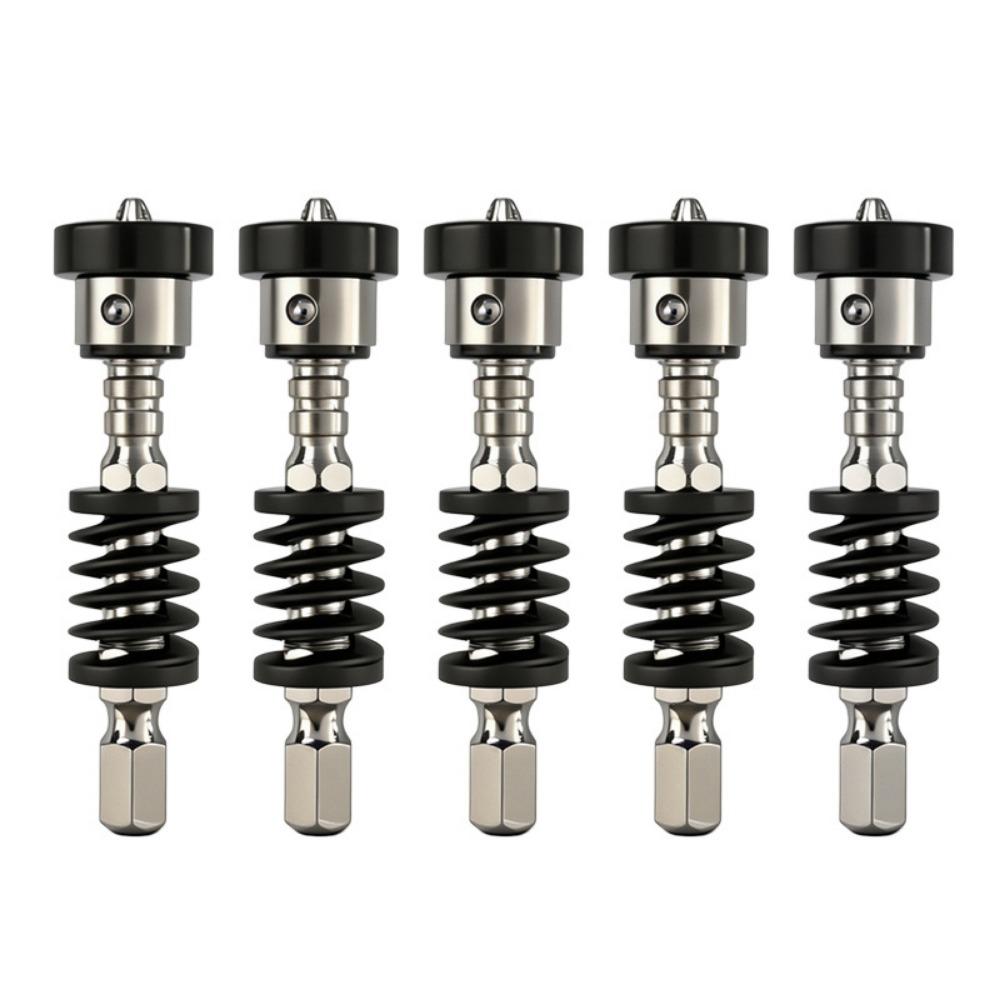2/5Pcs Magnetic Spring-Loaded Screwdriver Bits Screw Holder for Drill Plasterboard Work