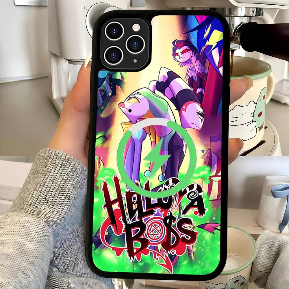 H-Helluva Boss Anime Magnetic Wireless Phone Case For IPhone 17 16 15 14 Plus 13 12 11 Pro Max