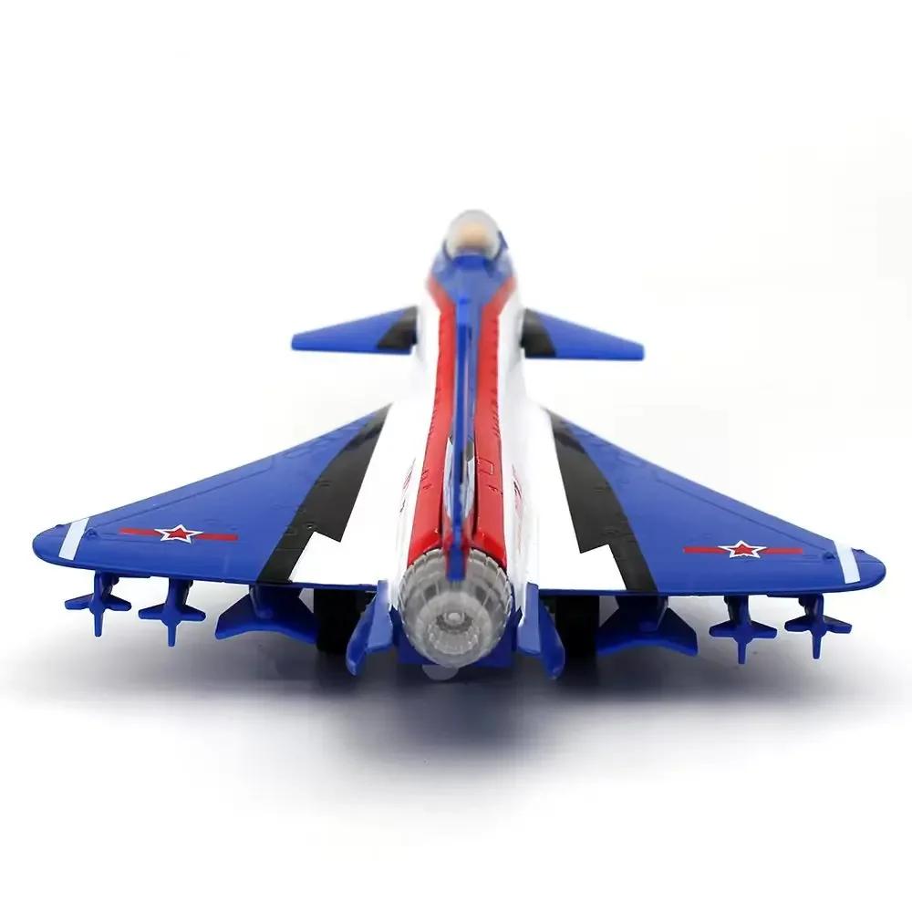 Alloy J-10 Fighter JET Model Acoustooptic Return Force Aviation Military Aircraft Model Toy Ornament Gift F543