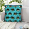1Pc Contemporary Pop Art Eyes 123 Cushion Cover, 100% Polyester Woven Decorative Pillow Case, Machine Washable, Zipper Closure,