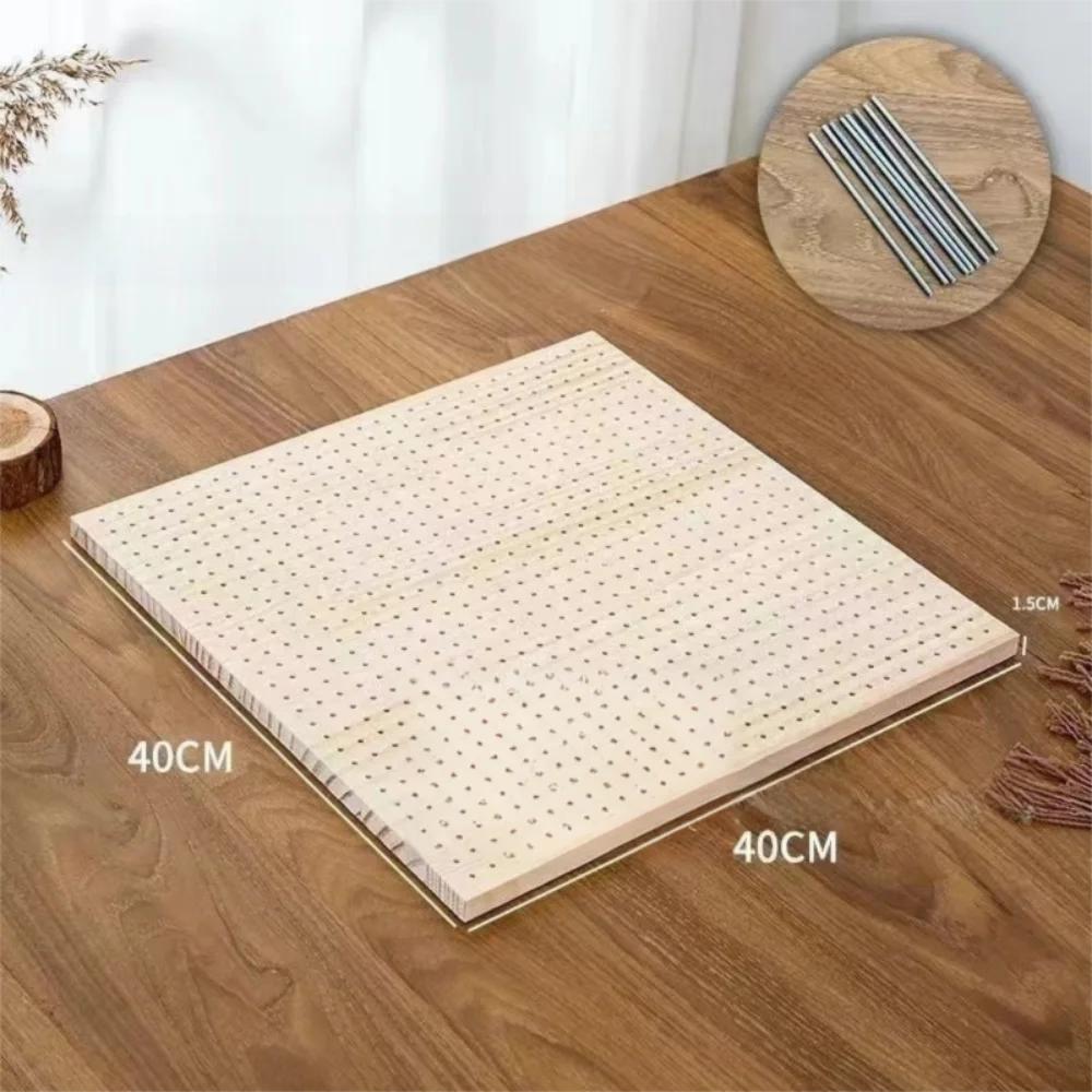 High Quality Wooden Crochet Block Plate Handcrafted Reusable Crochet Knitting Board Square Crochet Weaving Knitting Blocking Mat