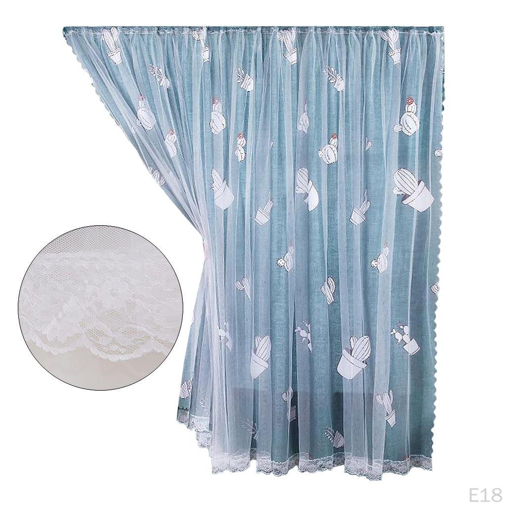 Curtains Living Room Double Layer Polyester Voile Draperies Window Treatment