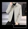 Men's Short Woolen Lapel Coat - Warm Autumn/Winter Casual Jacket with Plus Velvet