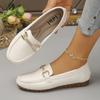 French Minimalist Metal-studded Loafers for Women - Comfortable Flat Shoes, Casual Women's Shoes
