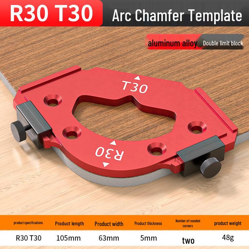 Aluminum Alloy Round Corner Trimming Tool for Woodworking